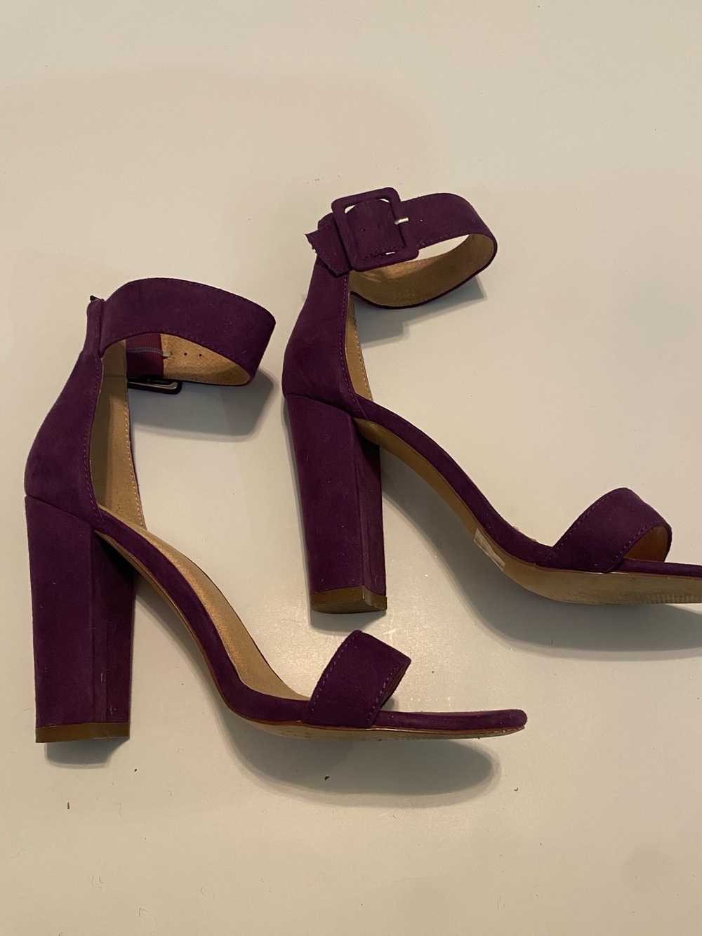 Olivia Purple Faux Suede High Heel Sandal Size 9
